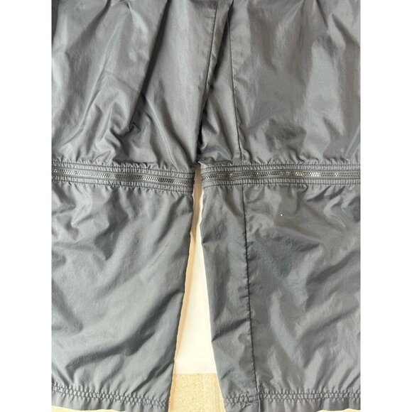 Vintage Nike Track Pants Womens Large Zip Off Leg Bottom Windbreaker Silver Tag - Picture 2 of 10